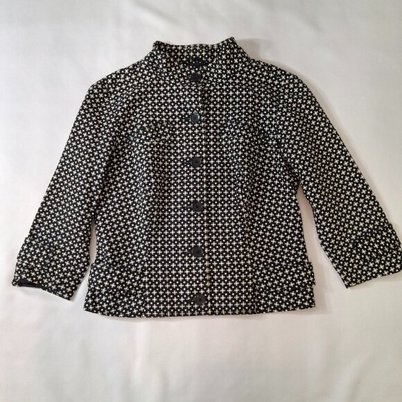 Womens MEXX Cropped Jacket Womens Sz 40 (S-M) Small Print Smart Office - Picture 3 of 16